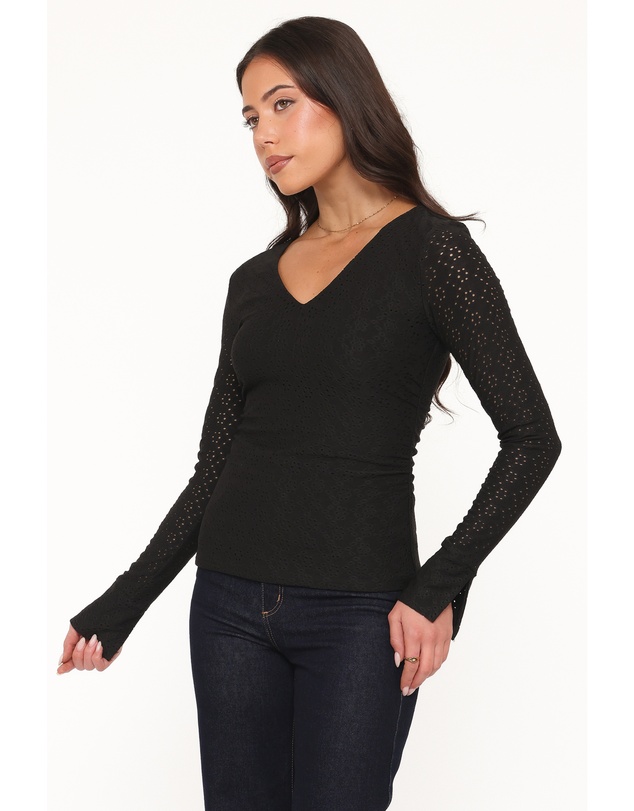 Petal & Pup - Brooklyn Eyelet Top - Black