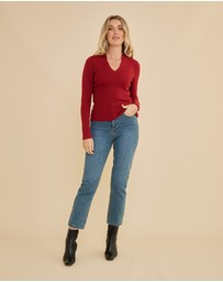 Amelius - Aire Merino Knit V Neck Top