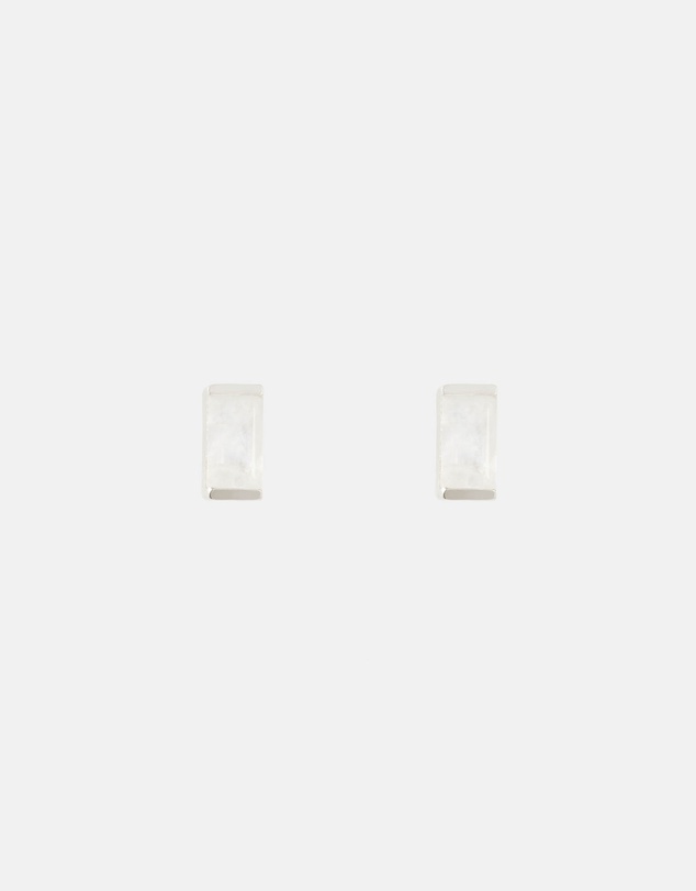 Kirstin Ash - Baguette Birthstone Studs June - Moonstone