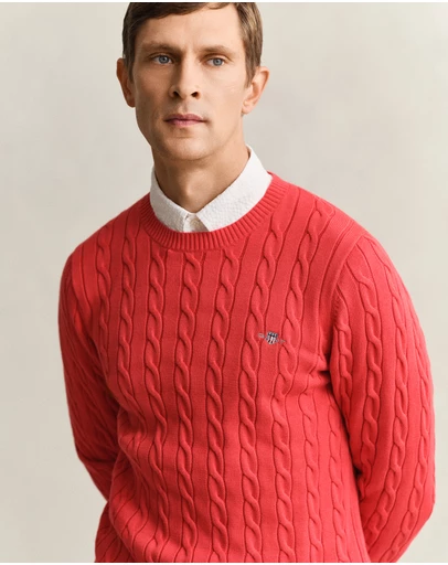 Gant - Cotton Cable Crew Neck