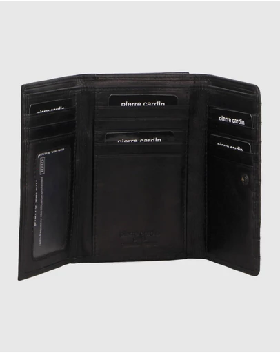 Pierre Cardin - Stitch Design Leather Tri-Fold Wallet