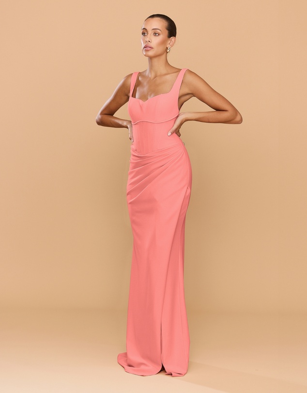 CATHERINE FERRARO - Elena Square Neck Gown