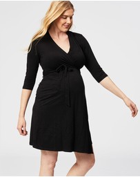 Cake Maternity - Custard Nursing Wrap Dress