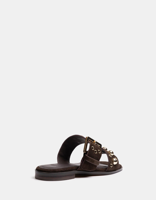 Wittner - Dixee Flat Sandal Ebony Suede