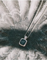 Haze & Glory - ICONIC EXCLUSIVE - Necklace Men Black Palm Onyx 925 Sterling Silver