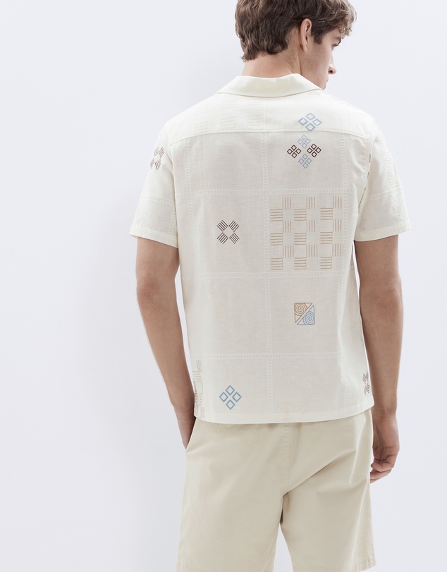 UNISON - Patchwork Embroidery Regular Fit Shirt