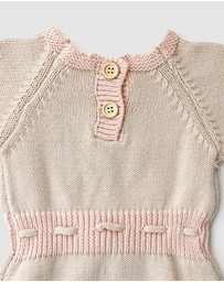 WITH LOVE FOR KIDS - Long Sleeve Knitted Romper - Babies