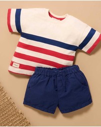 Purebaby - Striped Oversized Tee -Kids-Babies