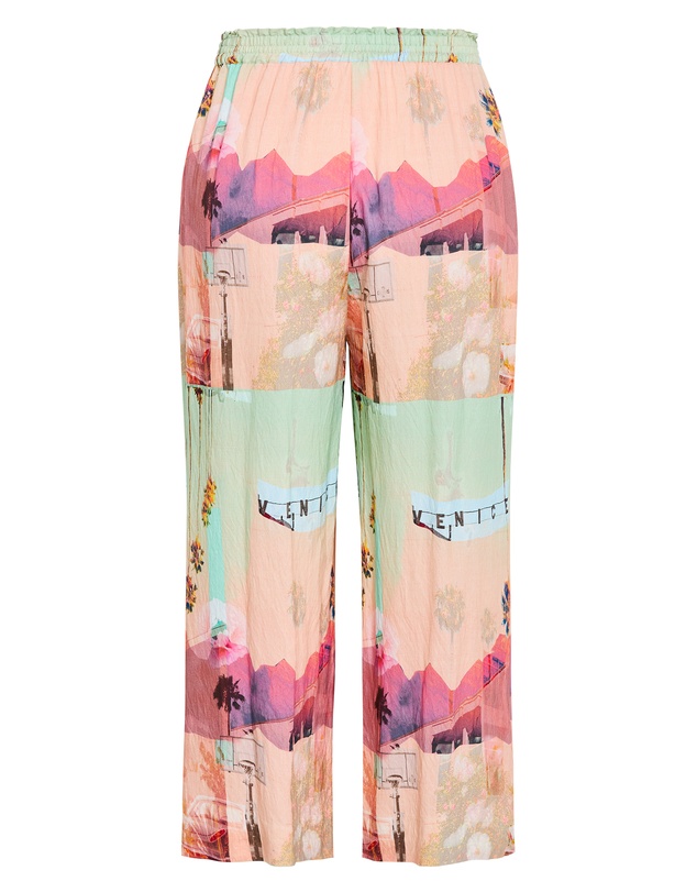 City Chic - Postcard Placement Print Pant