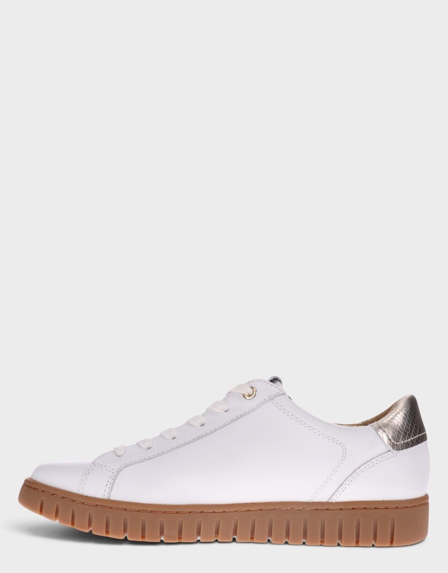 Mia Vita - Luna Zip Casual Sneaker - White/Tan