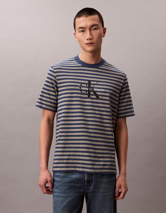 Calvin Klein Jeans - Monogram Logo Stripe Relaxed T-Shirt