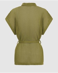Arms Of Eve - Sardinia Wrap Top - Pistachio