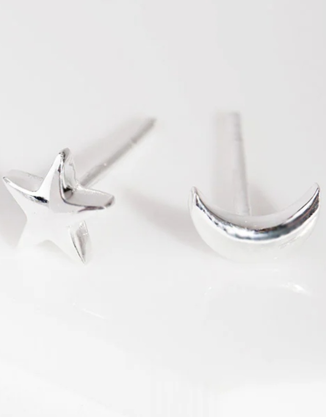 Lovisa - Sterling Silver Celestial Mismatch Stud Earrings