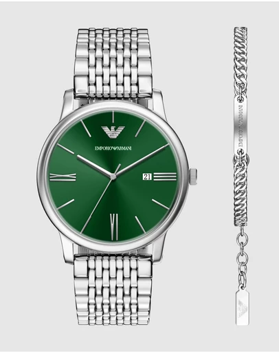 Emporio Armani - Silver Tone Analogue Watch