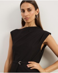 Atmos&Here - Luka Slash Neck Mini Ponte Dress