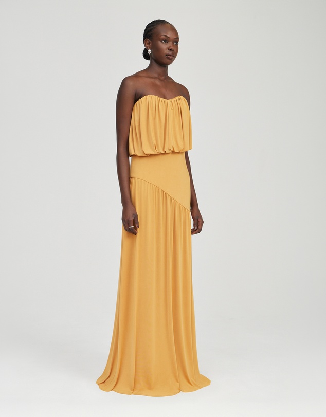 Third Form - Withheld Strapless Floor Length Dress
