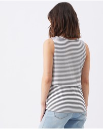 Ripe Maternity - Stripe Layered Nursing Tank