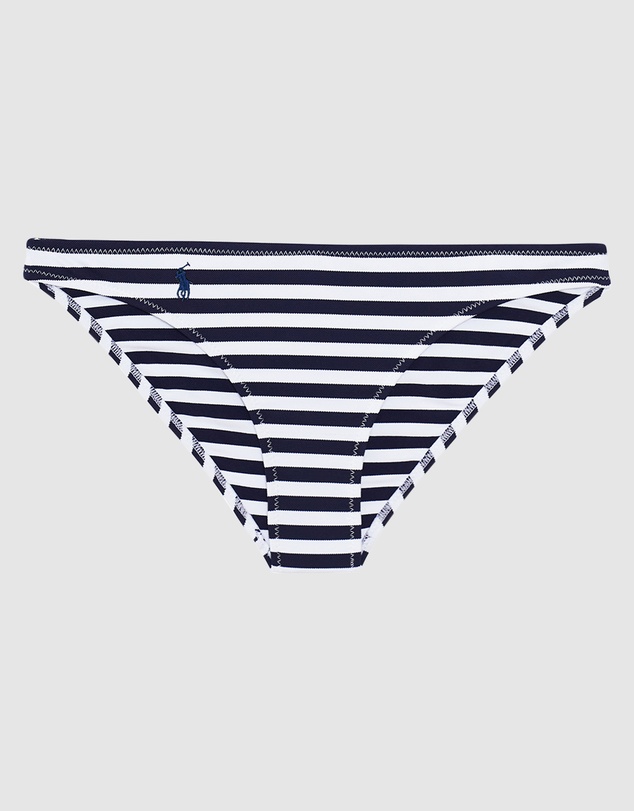 Polo Ralph Lauren - Pique Stripe Devin Low Rise Hipster Bikini Bottom