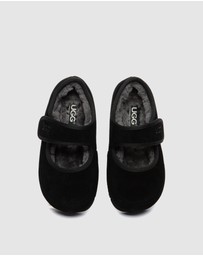 EVERAU - Australian Shepherd Ugg Millie Kids Cow Suede Upper Loafer Oxfords Flats