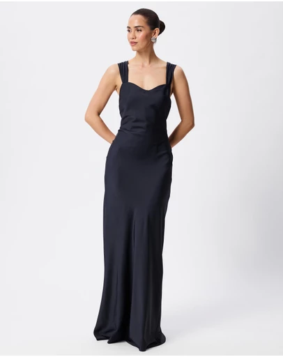 Tussah - Shay Satin Sweet Heart Neckline Maxi Dress