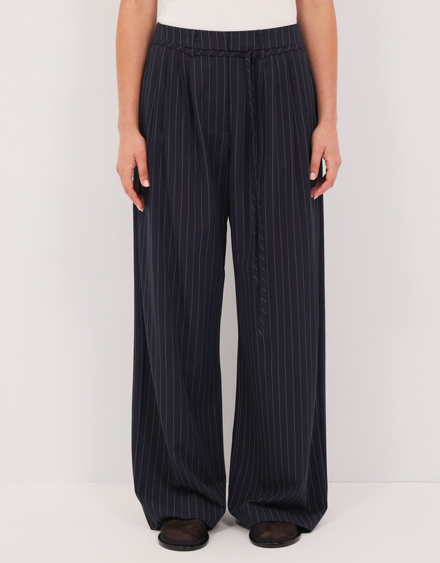 Calli - Rhode Pinstripe Wide Leg Pants