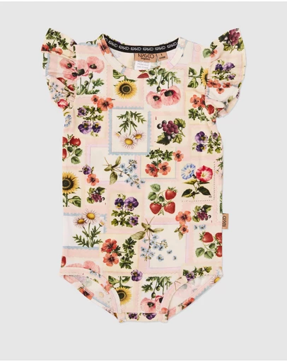 Kip&Co - Sweet Life Organic Short Sleeve Frill Romper - Babies