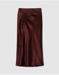 & Other Stories - Drawstring Satin Midi Skirt