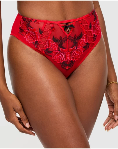 Ann Summers - Roses Are Red High Waist Brazilian Briefs