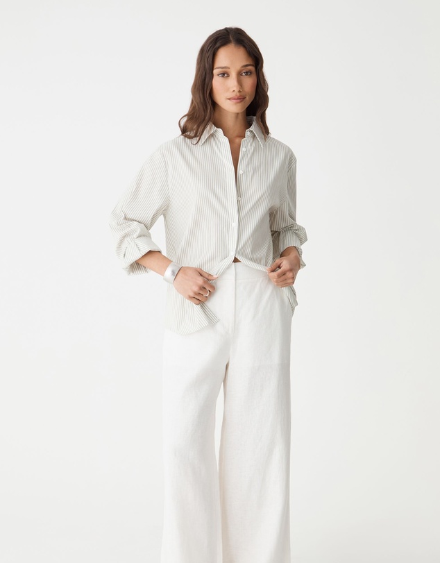 Forcast - Ami 2 Linen Elastic Back Pants