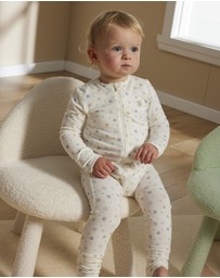 Grow Kindly - Light Zippee Baby Romper in Rainbow Dreaming (0.2 TOG)