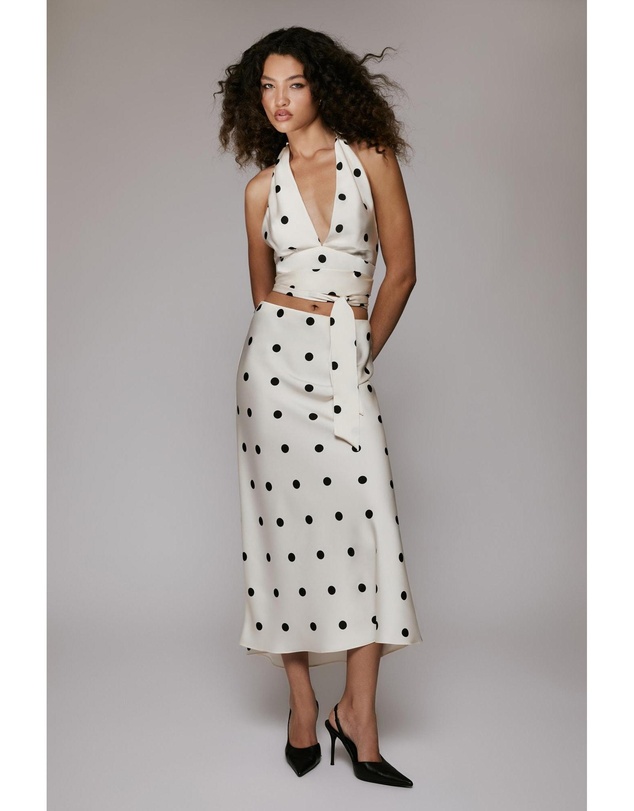 Bardot - Phoebe Satin Midi Skirt
