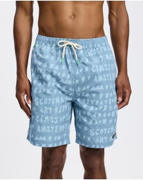 Scotch & Soda - Printed Longer-Length Swim Shorts