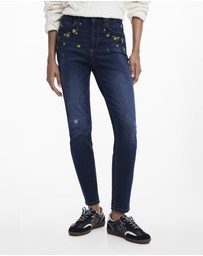 Desigual - Floral denim pants