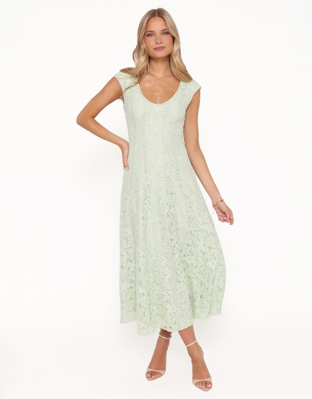 Petal & Pup - Mapleton Maxi Dress - Sage Green Lace