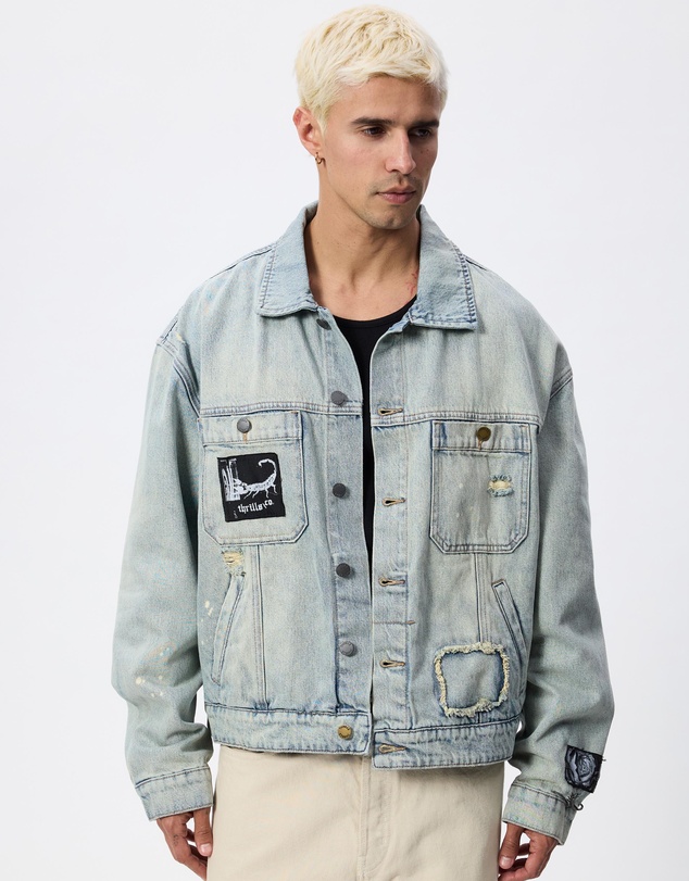 Thrills - New Delusions Canyon Oversized Cropped Denim Jacket