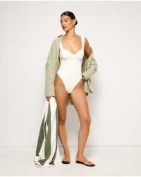 AERE - Ruched Underwire Swimsuit