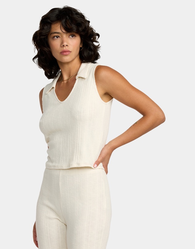 RVCA - Womens Ava Polo Tank Top