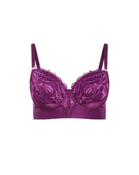 City Chic - Plus size Ingrid Contour Longline Bra - purple iris