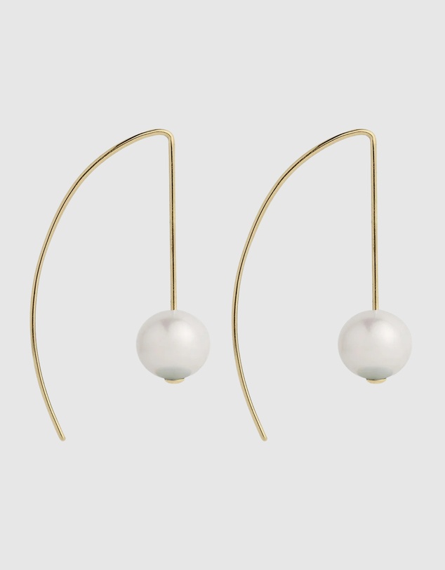 Najo - The Cove Yellow Gold Pearl Earring