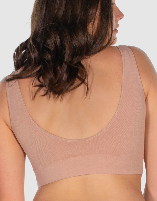 B Free Intimate Apparel - Bamboo Padded Front Closure Wire Free Bra (B-C-D-DD) Cup