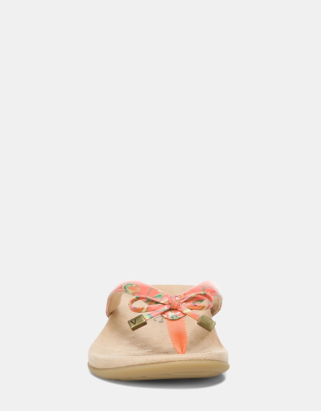 Vionic - Bella Toe Post Sandal - Papaya Tropical