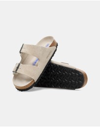 Birkenstock - Arizona SFB Tonal Footbed Suede Leather Regular - Men's