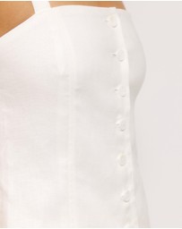AERE - Gia Button Front Linen Cami