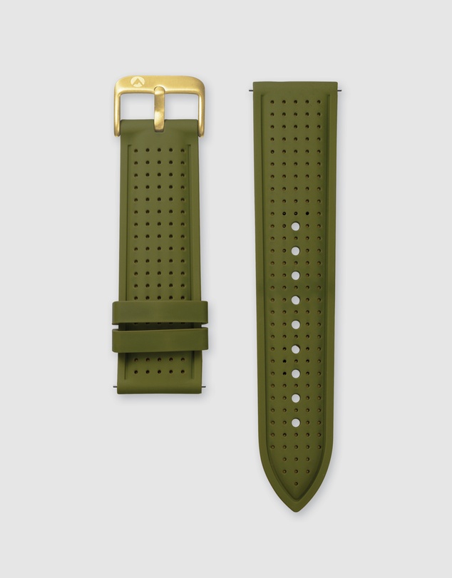 Maxum - Raglan Band Green Silicone Strap Gold Buckle