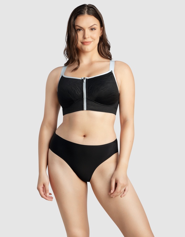 Parfait - Wave Wirefree Zip Front Sports Bra
