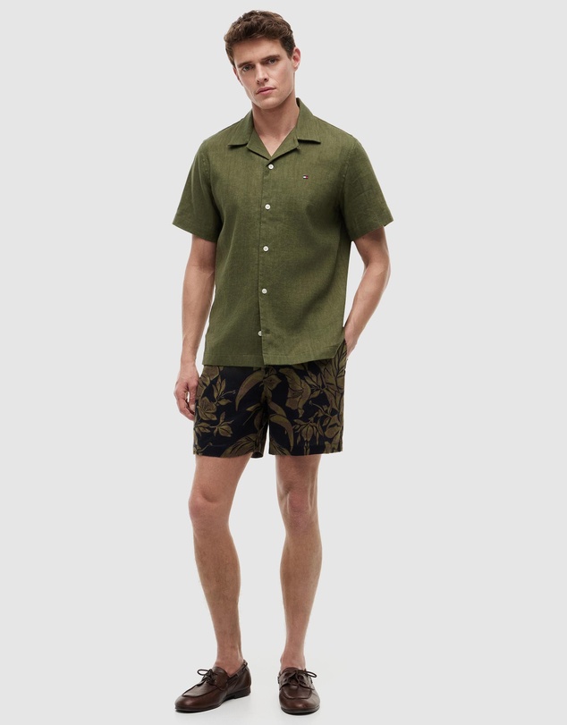 Tommy Hilfiger - Regular Fit Linen Blend Short Sleeve Shirt