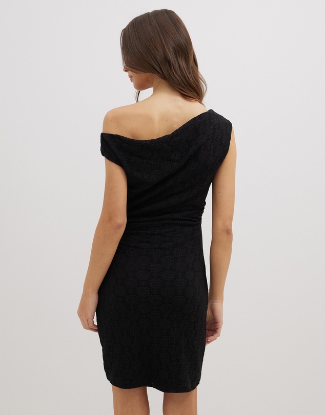 Dazie - Heart Of Lace Gathered Mini Dress