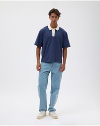 AERE - Organic Cotton SS Rugby Polo