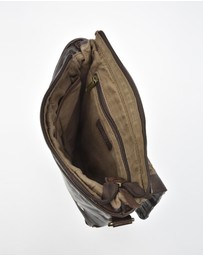 Cobb & Co - Bracewell Washed Leather Flap Over Crossbody
