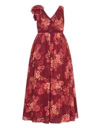 City Chic - Mystique Print Ruffle Maxi Dress